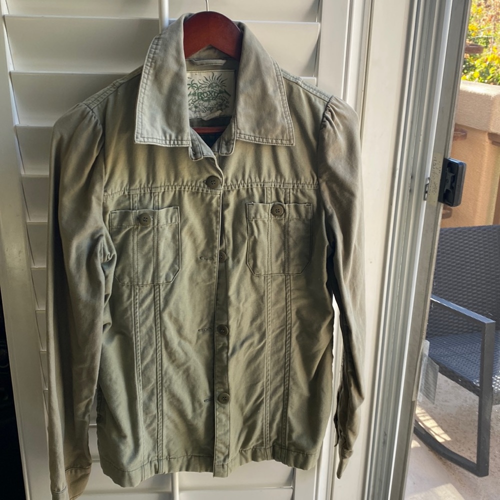 Roxy jacket Large Army Green , pre loved